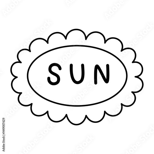 the word sun with flower, sunday