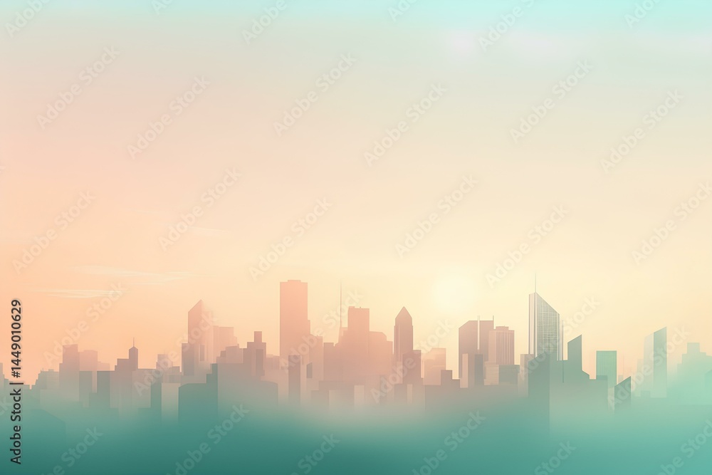 Fototapeta premium sunset over city