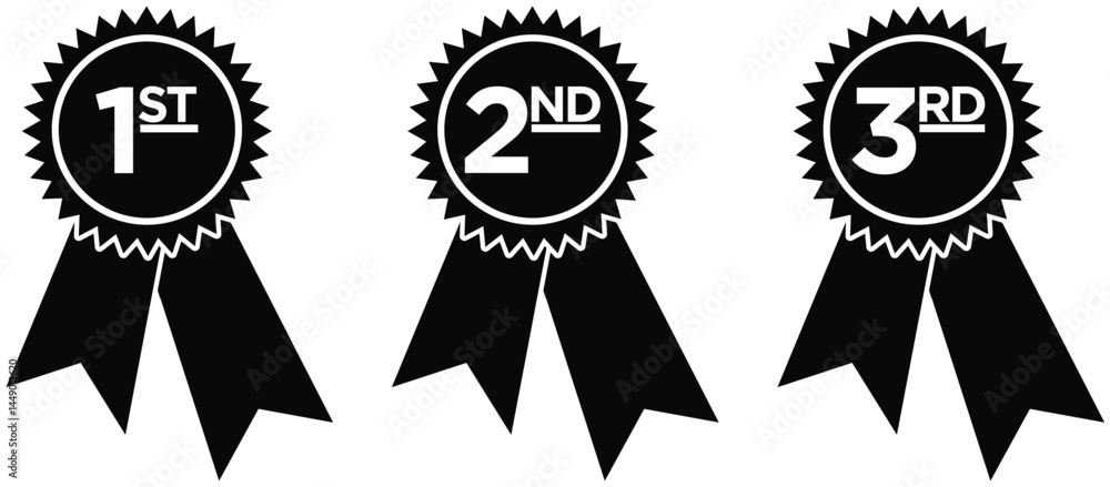 Ribbons 1st 2nd 3rd