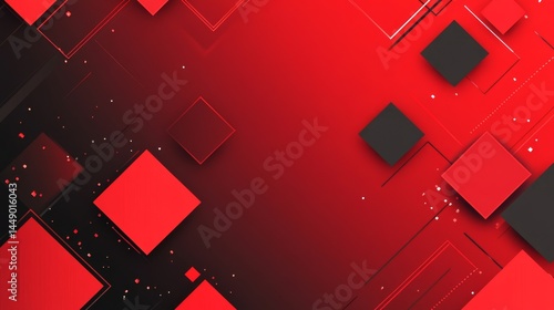 Free Download Abstract Geometric Red and Black Design Background on red background - GFXLoad