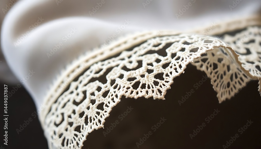 close up of a piece of white lace close up of a piece of white lace