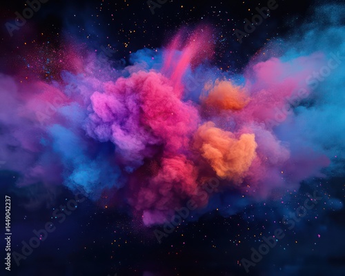 Colorful abstract smoke design
