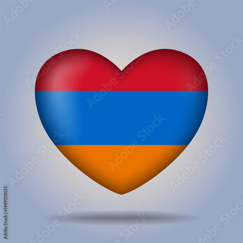 Armenia flag heart button Isolated on color gradient background. Exclusive Icon flag Free Download Armenia flag heart button Isolated on color gradient background. Exclusive Icon flag - GFXLoad