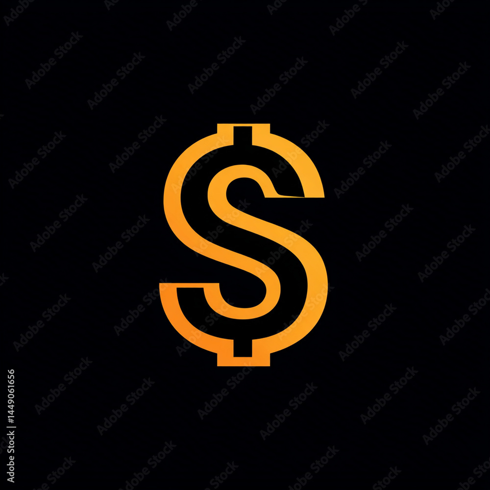 golden dollar sign. Generative AI golden dollar sign. Generative AI