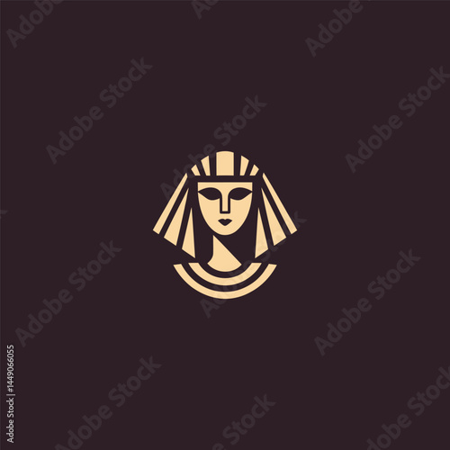 Cleopatra logo in bold geometric illustration style.