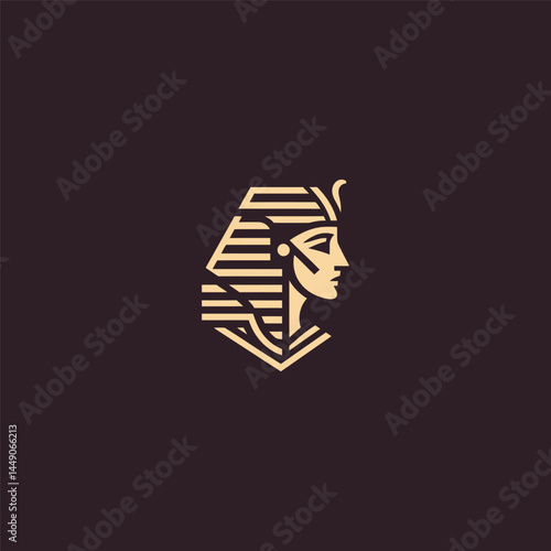 Cleopatra logo in bold geometric illustration style.