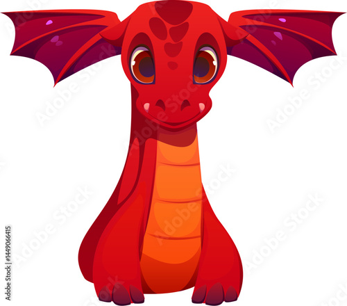Asian red dragon character font letter T. Fairy reptile character element, fantasy monster cartoon vector English alphabet typeset symbol. Asian dragon personage kids ABC font letter or type sign