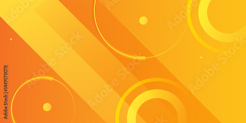 Abstract orange and yellow geometric background. Dynamic shapes composition. Cool background design for posters. Vector illustration