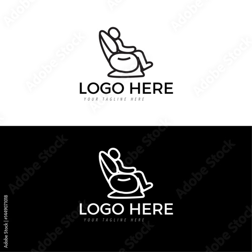 Modern creative minimalist and professional logo design for sofa and chair.