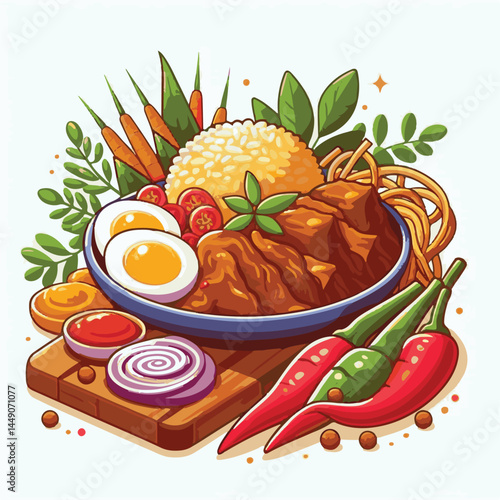 traditional, spicy, indonesia, rendang, cuisine, meat, indonesian food, food, homemade, minangkabau, beef, delicious, lunch, coconut milk, meal, chili, background, west sumatra, restaurant, padang, ta
