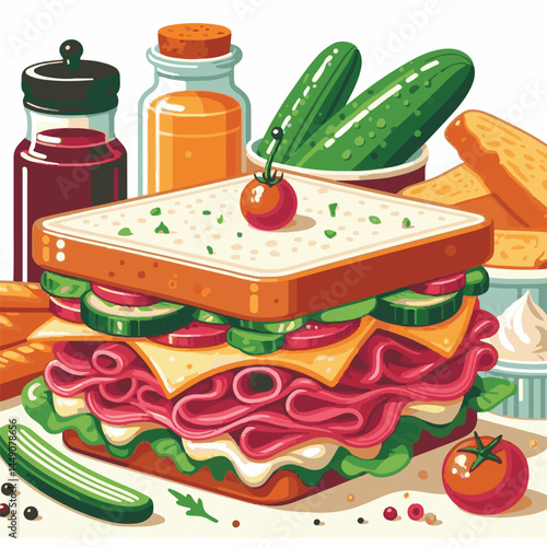 sandwich, meat, food, delicious, beef, cheese, sauerkraut, meal, grilled, bread, reuben, lunch, american, cabbage, cuisine, corned beef, pastrami, tasty, background, rye bread, rye, sliced, restaurant