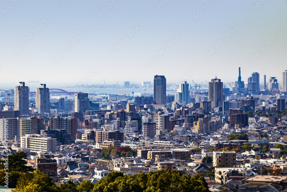 Obraz premium 神戸市の街並