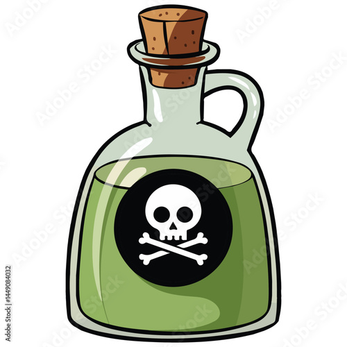 toxic liquid danger poison chemical isolated vector illustration on white background