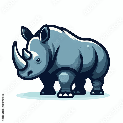 wild, wildlife, animal, rhino, mammal, nature, africa, african, big, safari, rhinoceros, horn, white, endangered, zoo, isolated, large, herbivore, illustration, background, cartoon, cute, portrait, pa