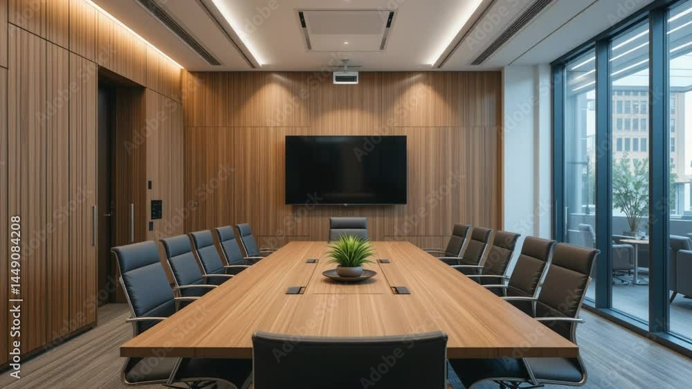 Bright and Modern Conference Room Perfect for Business Meetings and Presentations Bright and Modern Conference Room Perfect for Business Meetings and Presentations