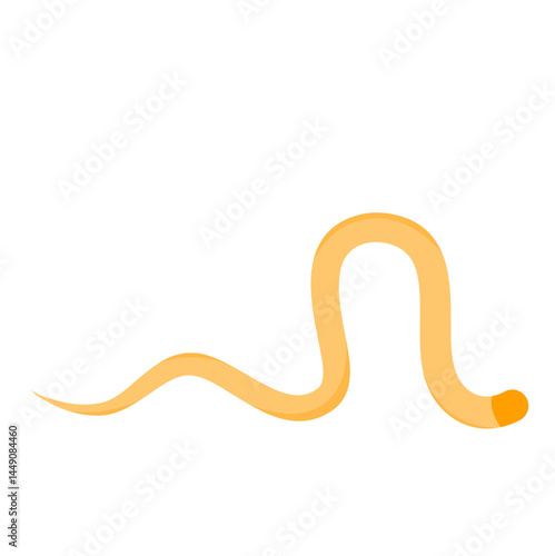 Parasite Worm. Vector Illustration