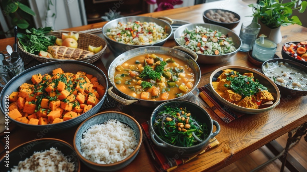 Colorful vegetarian feast Colorful vegetarian feast