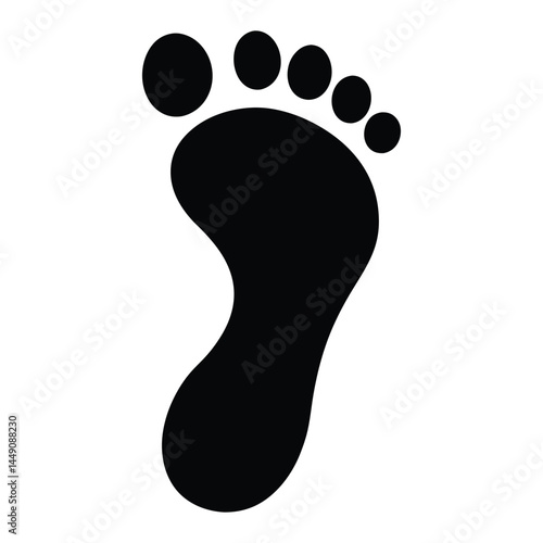 foot prints on white background