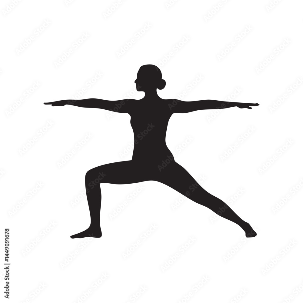 Yoga silhouette on white background Yoga silhouette on white background