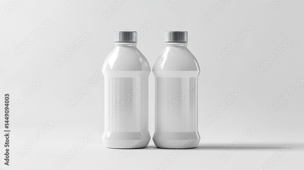 White Bottles on White Background (1)