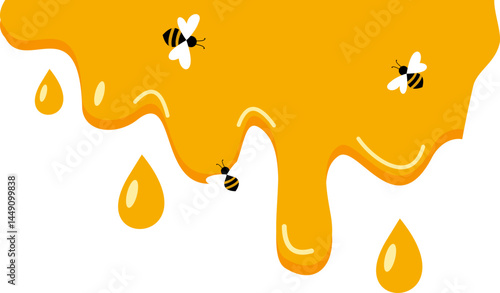 Honey Melting Illustration