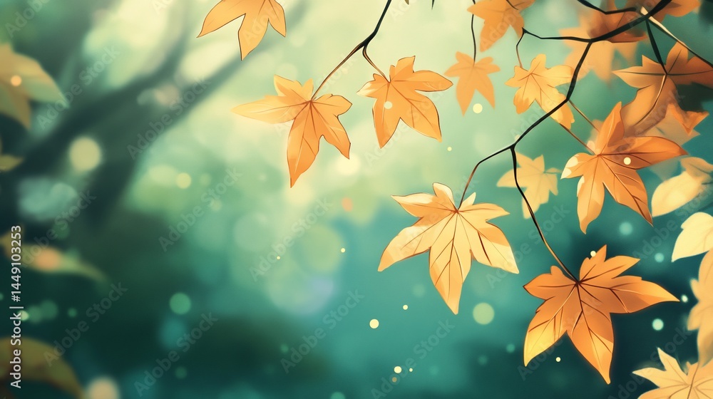 Autumn leaves in a forest Autumn leaves in a forest