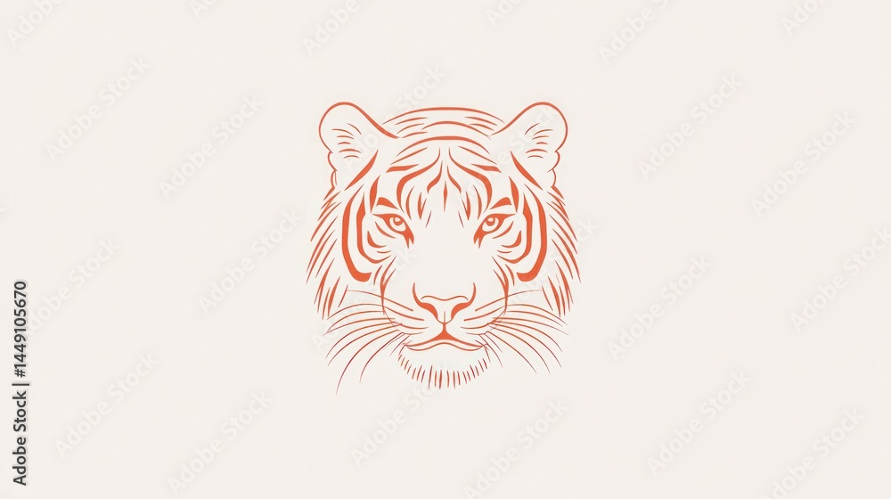 Tiger Head Outline Art Tiger Head Outline Art