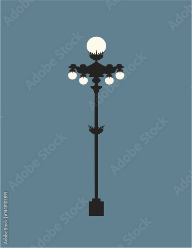 old fashioned street lamp, lamp, bright, light, street, lantern, sky, pole, post, lamppost, streetlight, metal, electric, object, city, old,  electricity, architecture, antique, bulb, design, vintage,