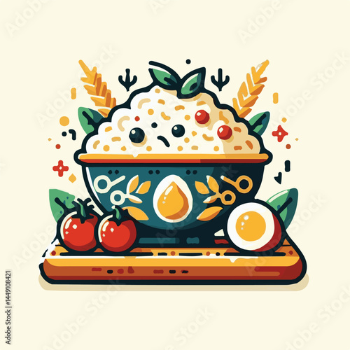 food, rice, risotto, dish, dinner, meal, plate, gourmet, italian, cuisine, lunch, cheese, parmesan, healthy, background, delicious, traditional, tasty, cooked, homemade, vegetable, recipe, top view, m