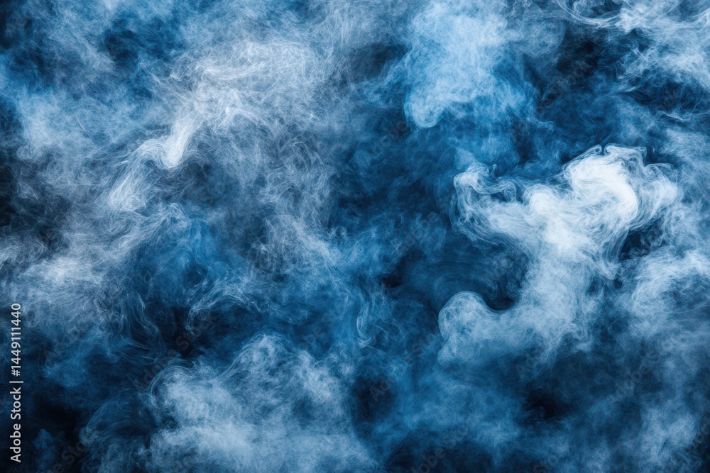 Abstract smoke swirls, blue and white Abstract smoke swirls, blue and white