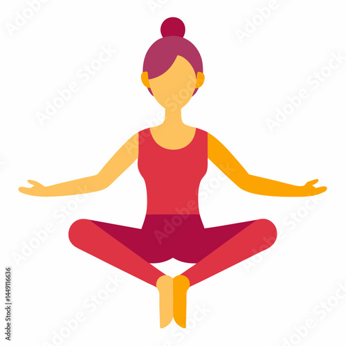Yoga-pose-vector  graphic for International Yoga Day perfect for posters and digital art.
