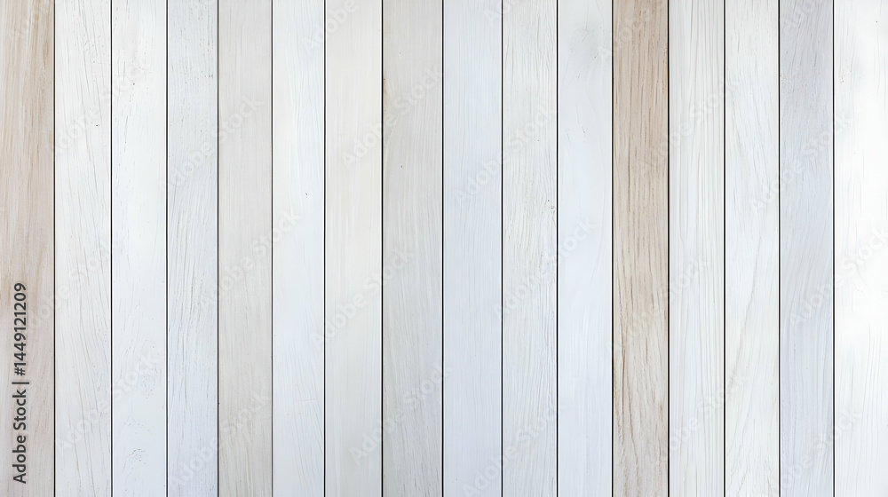 Obraz premium White Wooden Planks Background
