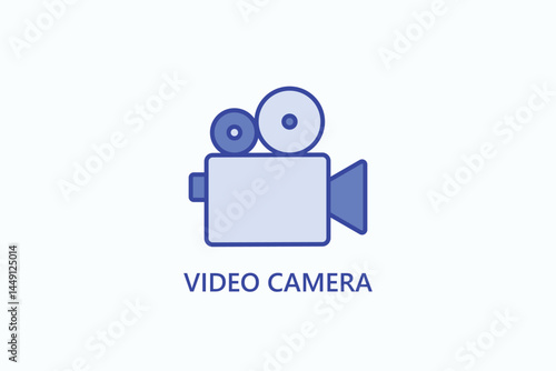 Video Camera Icon Or Logo Isolated Illustration
