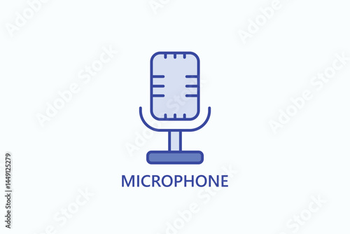 Microphone Icon Or Logo Isolated Illustration