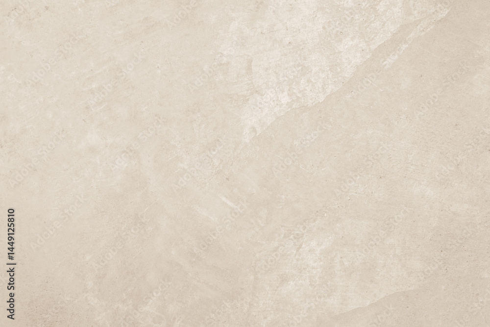 Fototapeta premium Colour old concrete wall texture background. Close up retro plain cream color cement wall background texture. Design paper vintage parchment element.