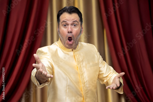 Fotografía Opera singer sings arias in the theater