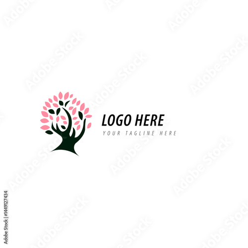 Modern minimalist professional and creative tree logo design.