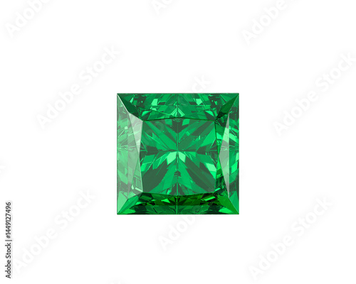 Green Diamond Gemstone with high quality, transparent background