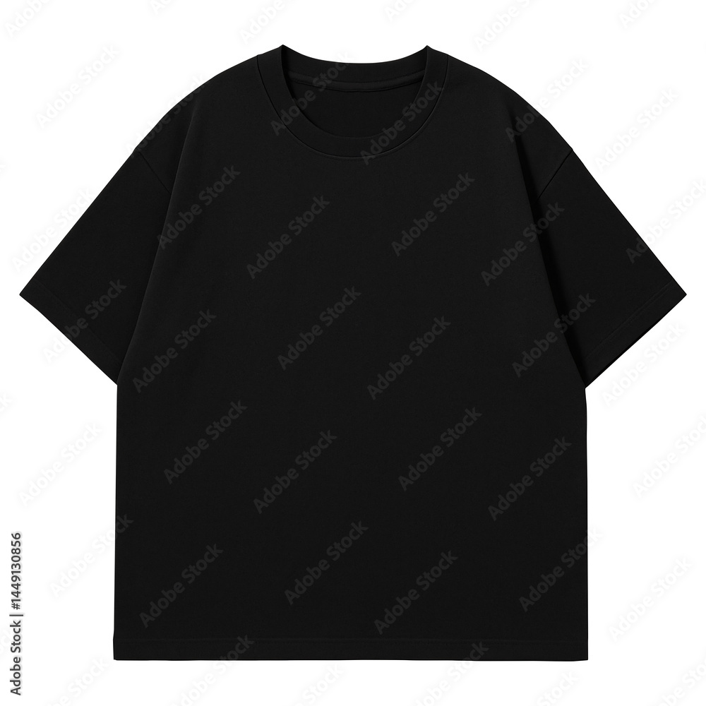 Oversized T Shirt Front black with white background Oversized T Shirt Front black with white background
