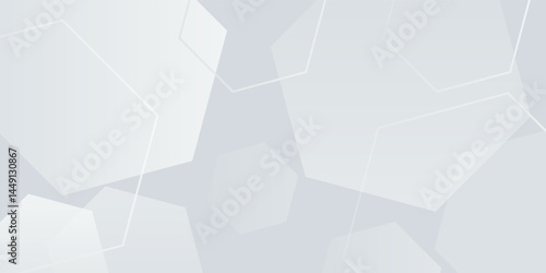 White background abstract art vector illustration with hexagon shape