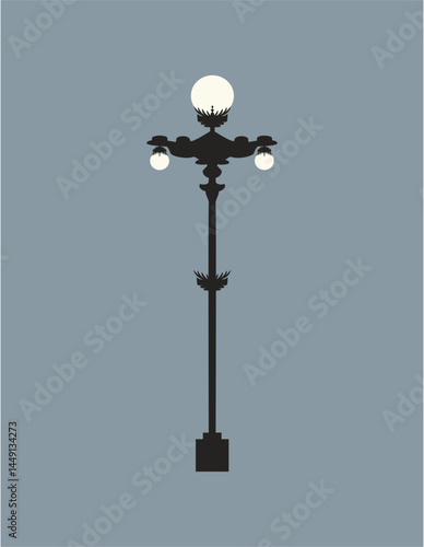 old fashioned street lamp, lamp, bright, light, street, lantern, sky, pole, post, lamppost, streetlight, metal, electric, object, city, old,  electricity, architecture, antique, bulb, design, vintage,