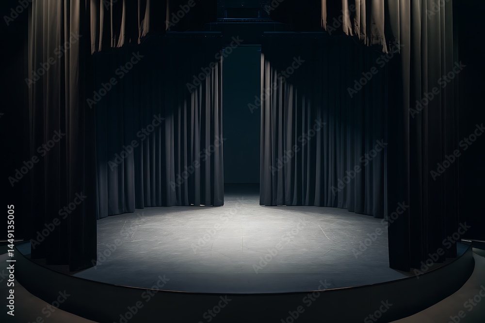 Fototapeta premium An Empty Stage Awaits the Show's Grand Opening