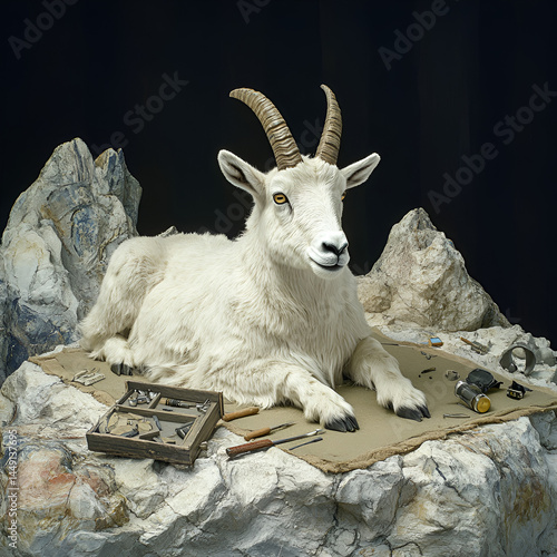 Studying mountain goat behavior at aofthanit mountain observation station a detailed rocky habitat analysis