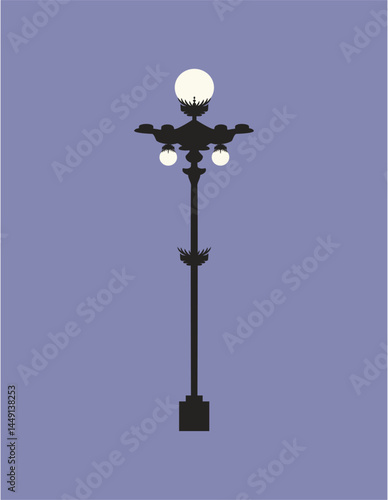 old fashioned street lamp, lamp, bright, light, street, lantern, sky, pole, post, lamppost, streetlight, metal, electric, object, city, old,  electricity, architecture, antique, bulb, design, vintage,