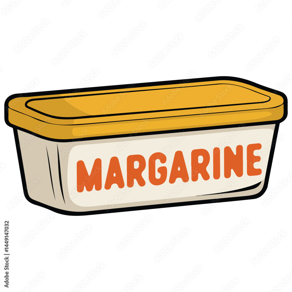 Ταπετσαρία Creamy margarine packaging vector art isolated on white background