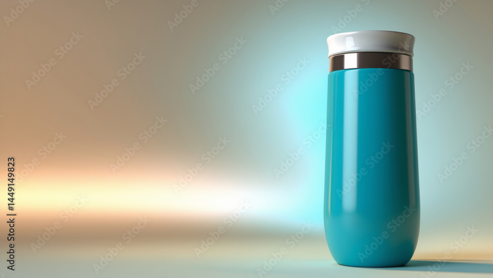 Teal Tumbler Mockup with White Lid – Fresh and Modern Design in 4K Teal Tumbler Mockup with White Lid – Fresh and Modern Design in 4K