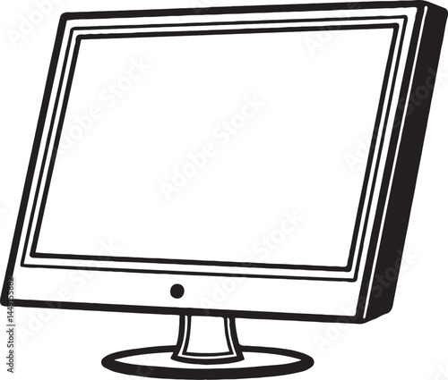 Computer monitor isolated on white