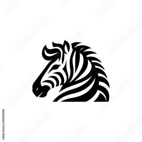 Refined Zebra Head Logo Concept