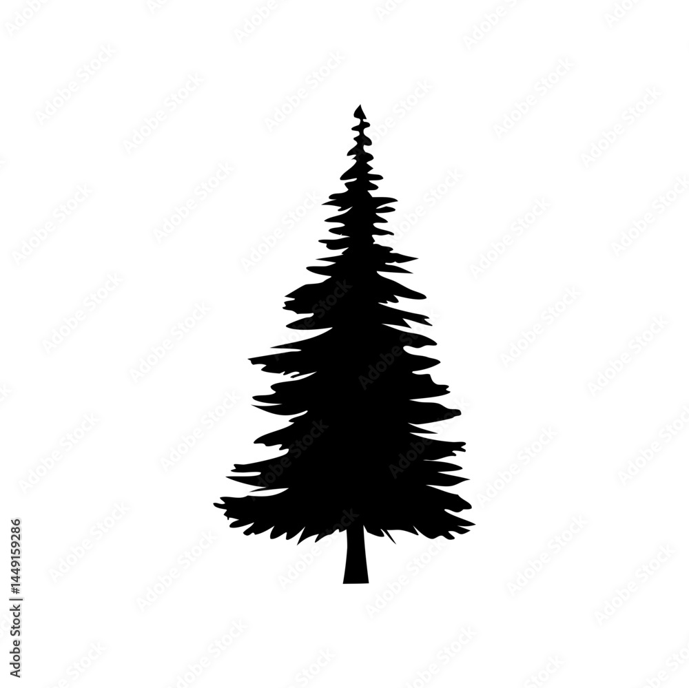Obraz premium pine tree silhouette