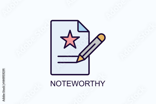 Tablou pe pânză Noteworthy Icon Or Logo Isolated Illustration
